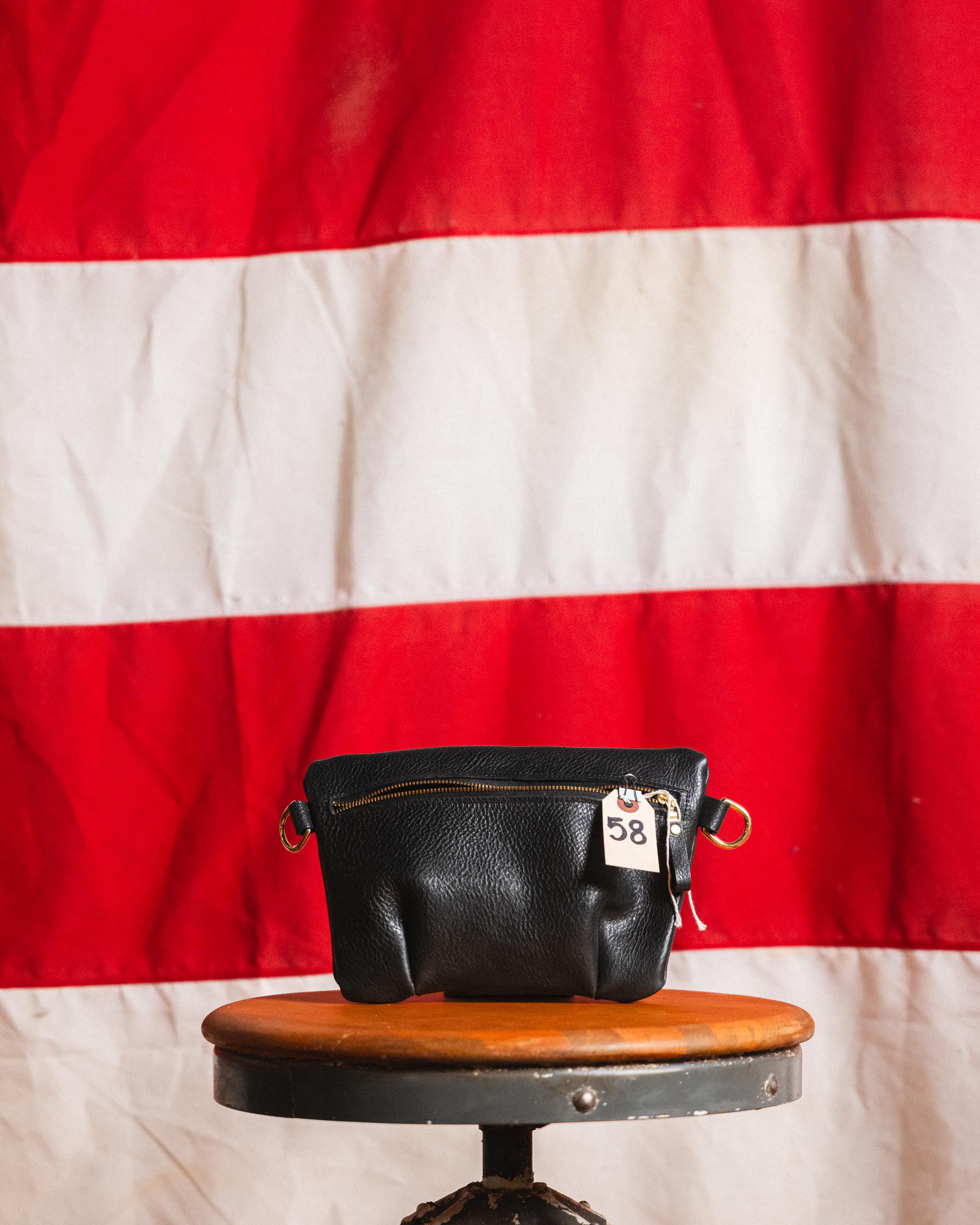 58. Black Bulldog Belt Bag