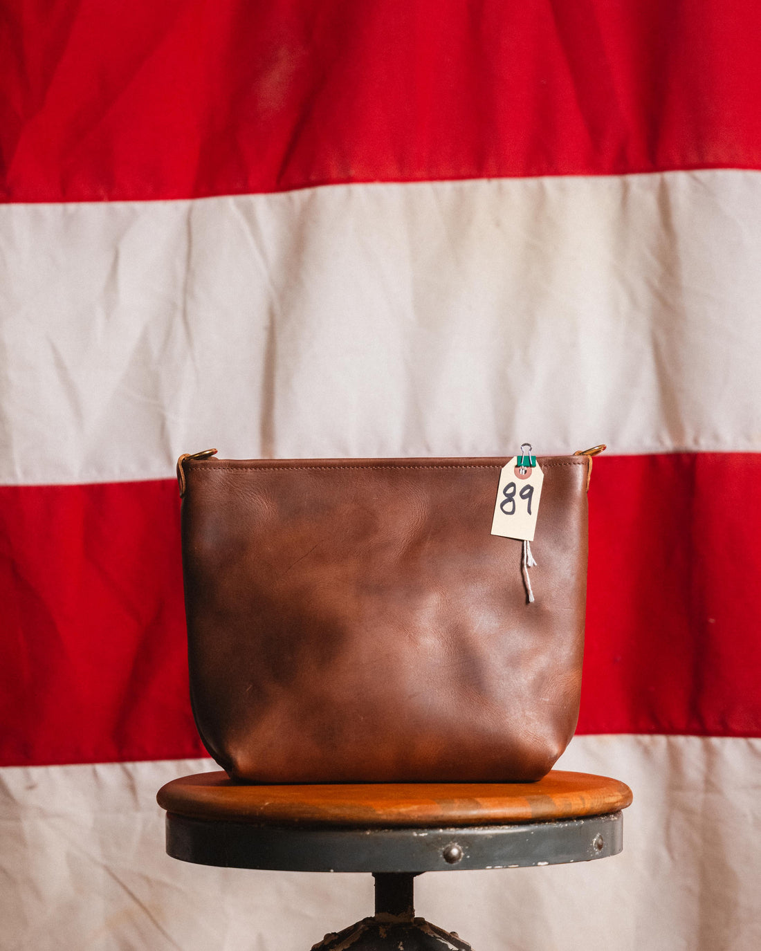 89. English Tan Mini Crossbody Tote