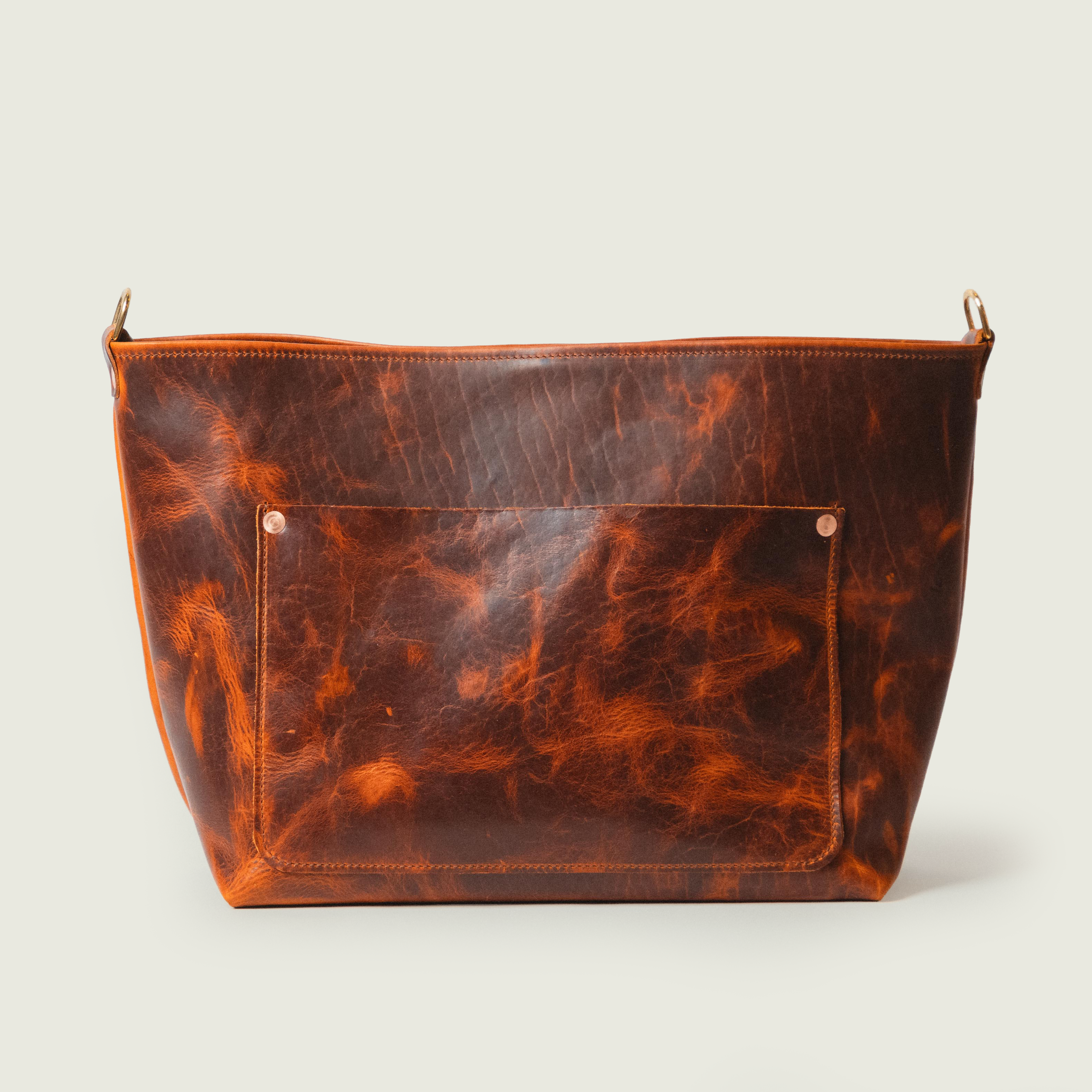 Rustic Bison East West Crossbody Travel Tote