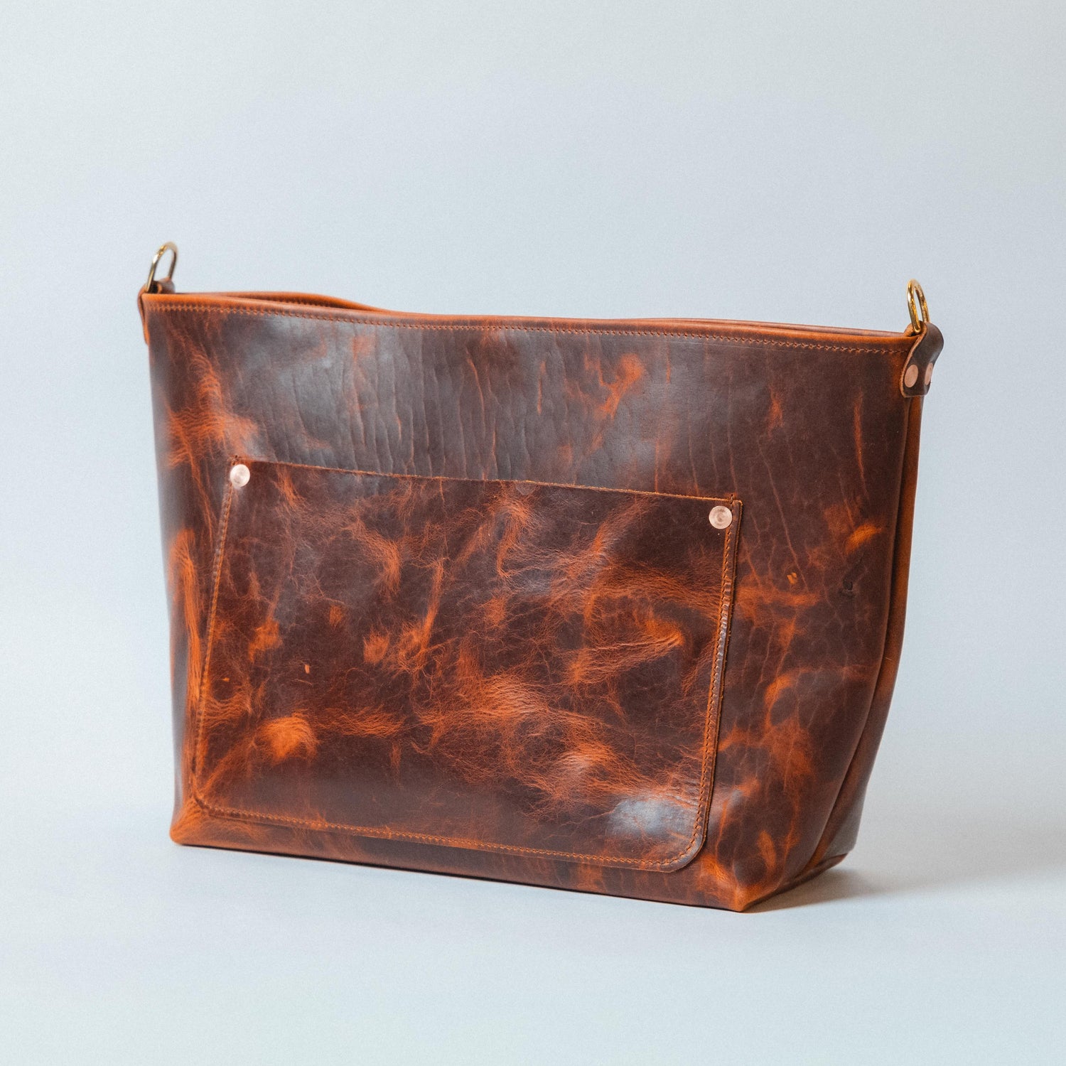 Rustic Bison East West Crossbody Travel Tote