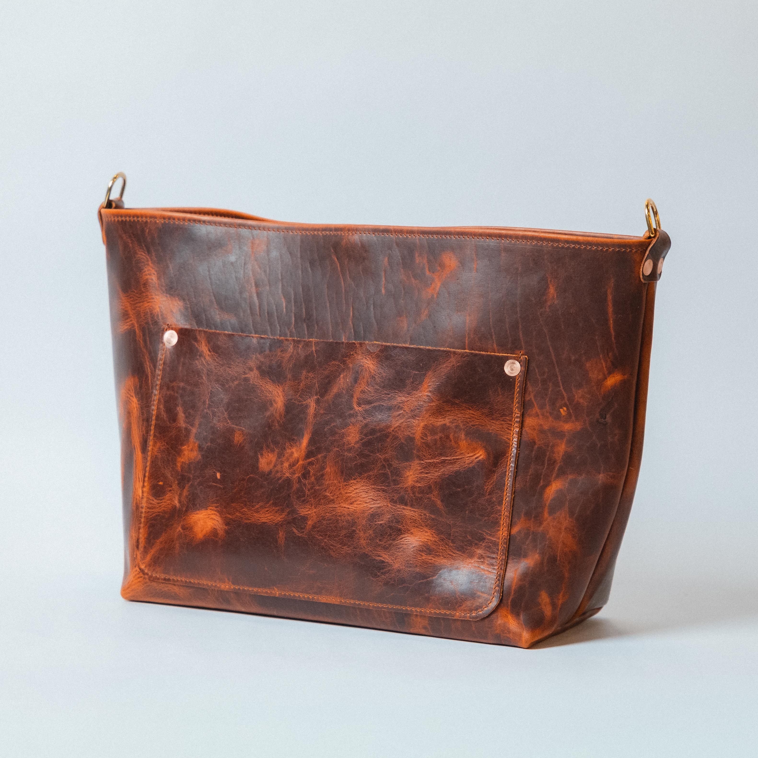 Rustic Bison East West Crossbody Travel Tote