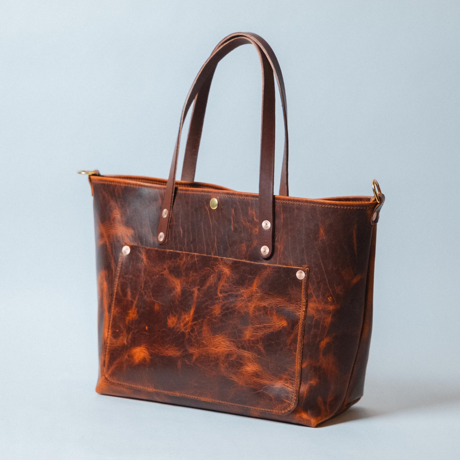 Rustic Bison East West Travel Tote
