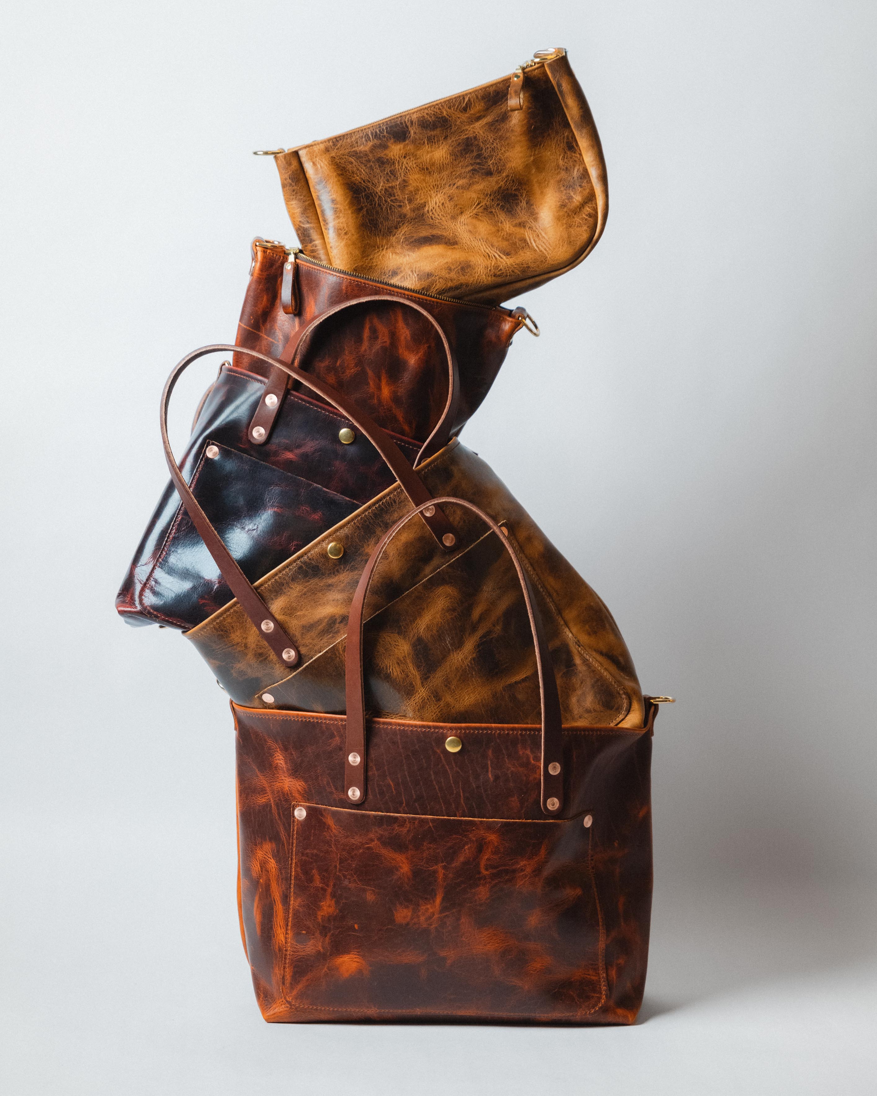 Rustic Bison Mini Crossbody Travel Tote