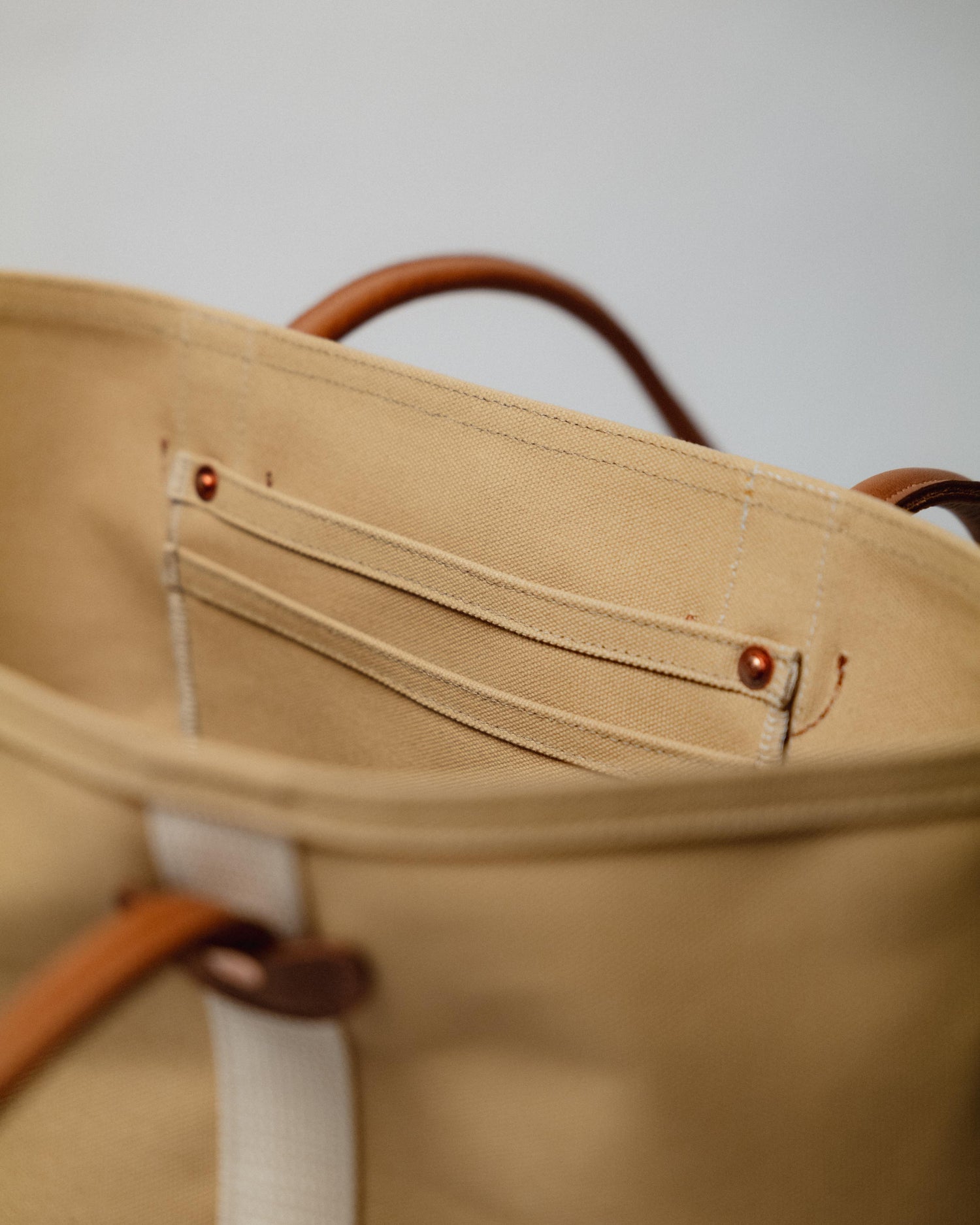 Field Tan Canvas &amp; Leather Panel Tote