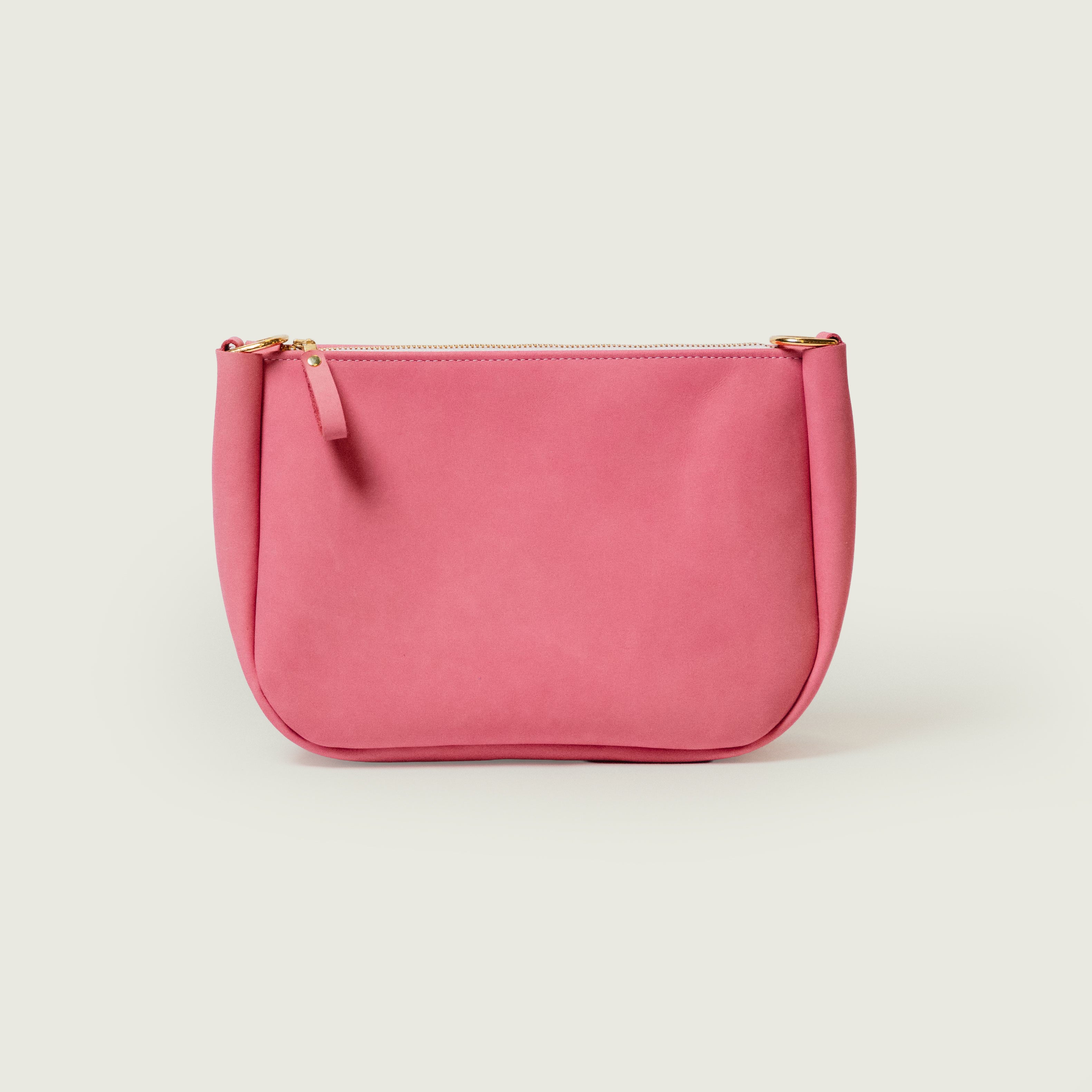 Pink Suede Medium Crossbody Bag