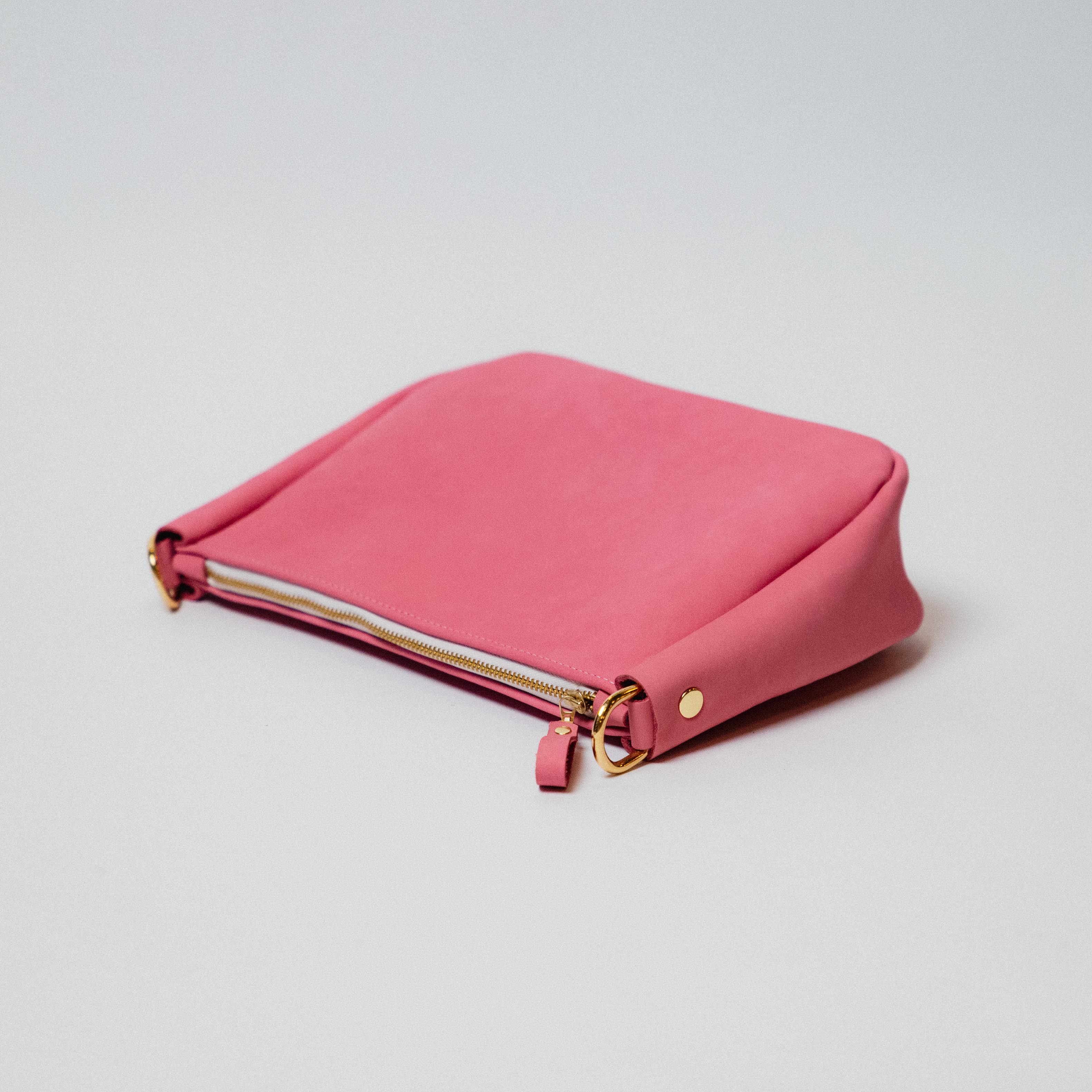 Pink Suede Medium Crossbody Bag