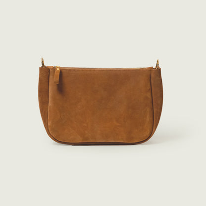Tan Nubuck Medium Crossbody Bag