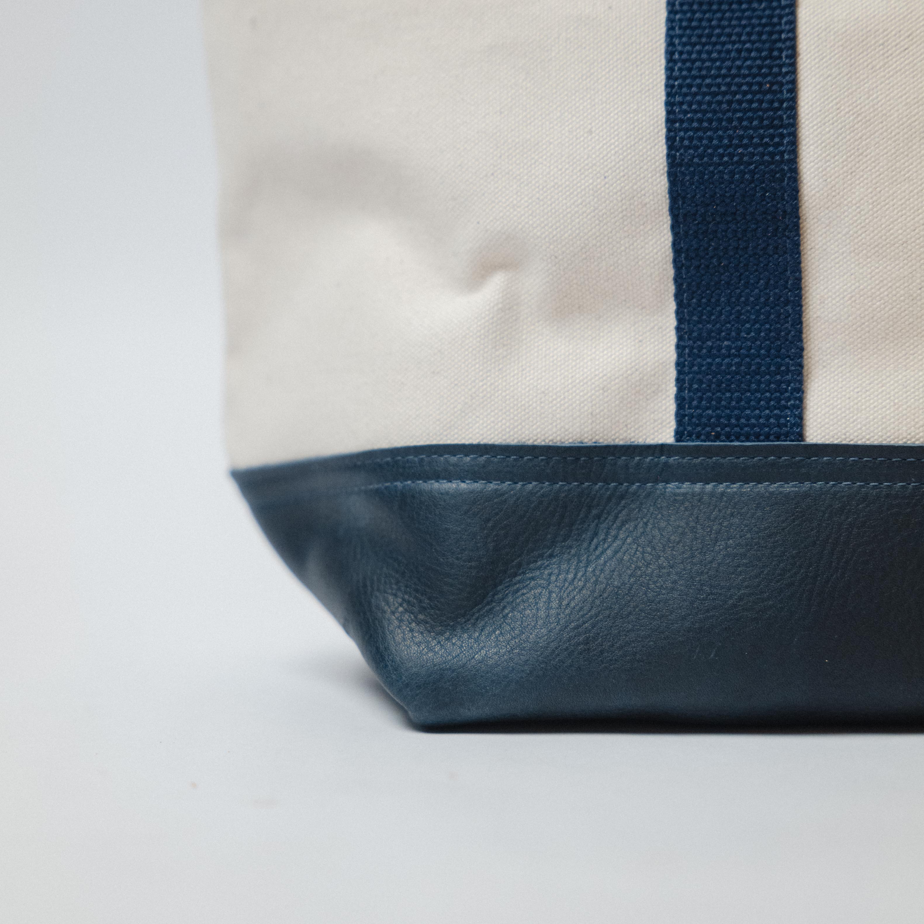 Natural Canvas &amp; Leather Panel Tote
