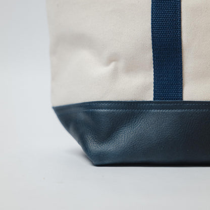 Natural Canvas &amp; Leather Panel Tote