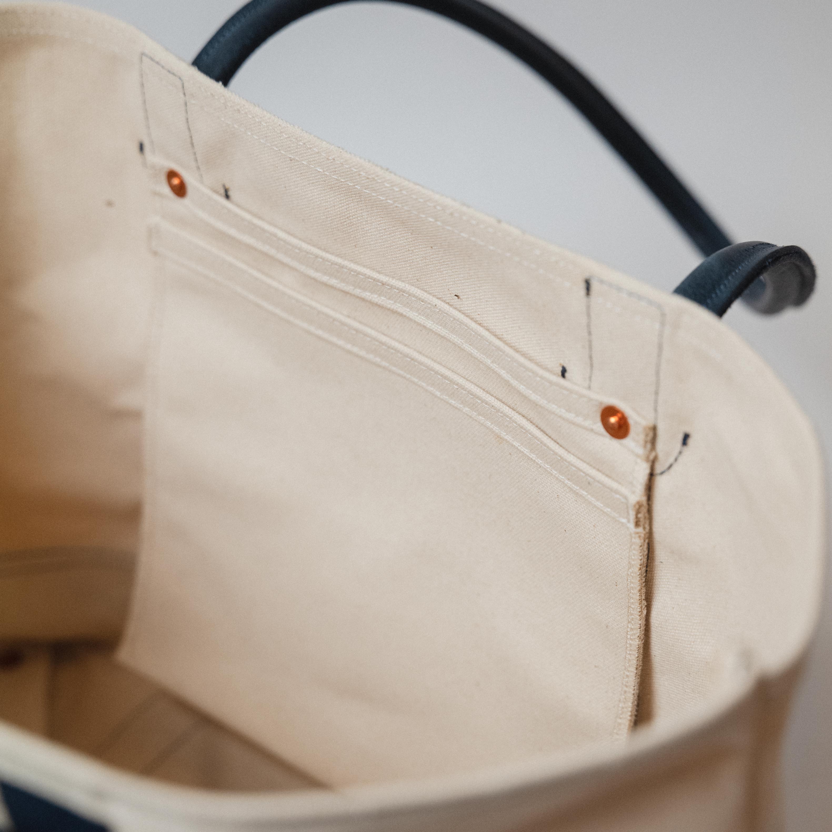 Natural Canvas &amp; Leather Panel Tote