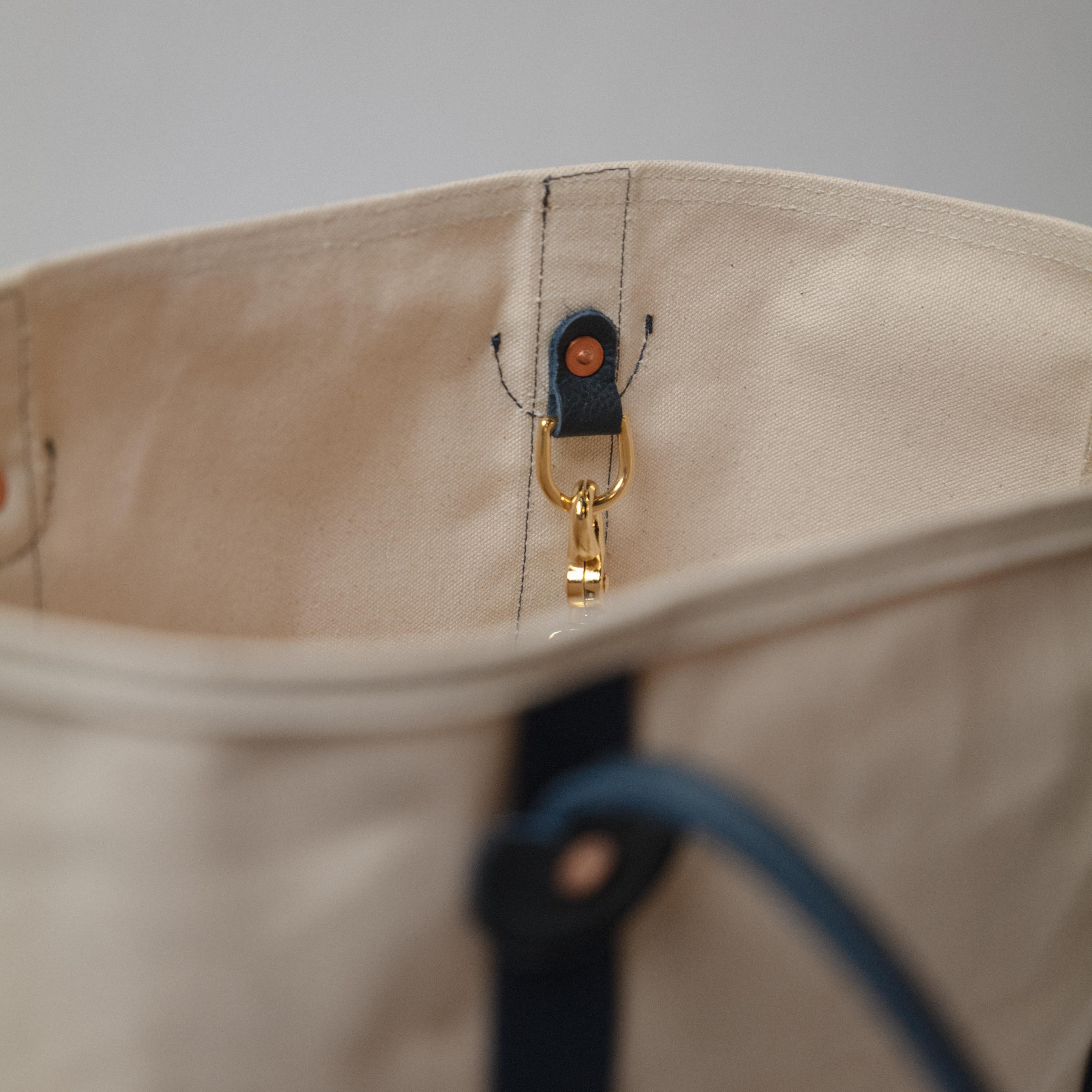 Natural Canvas &amp; Leather Panel Tote