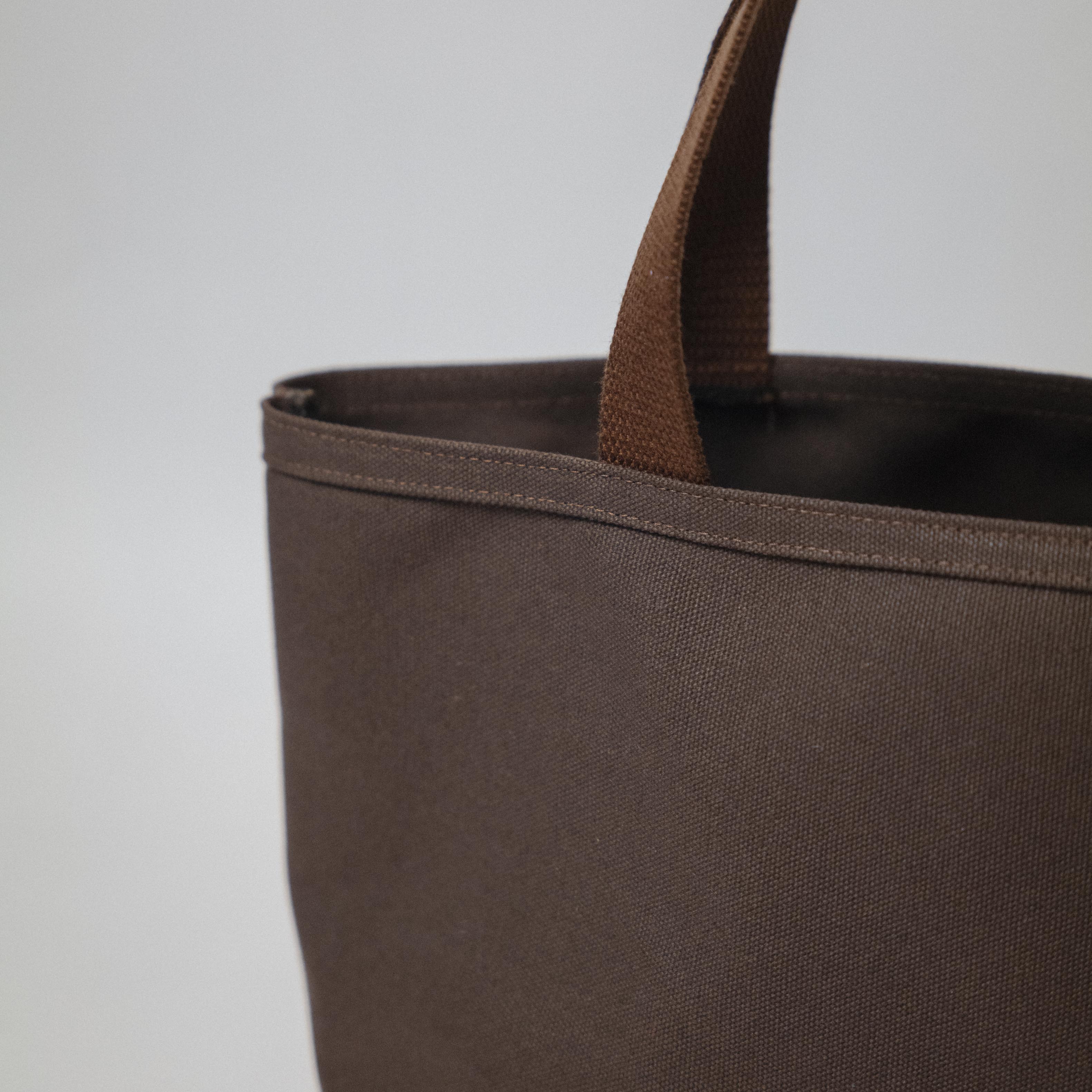 Brown Canvas Shopping Tote