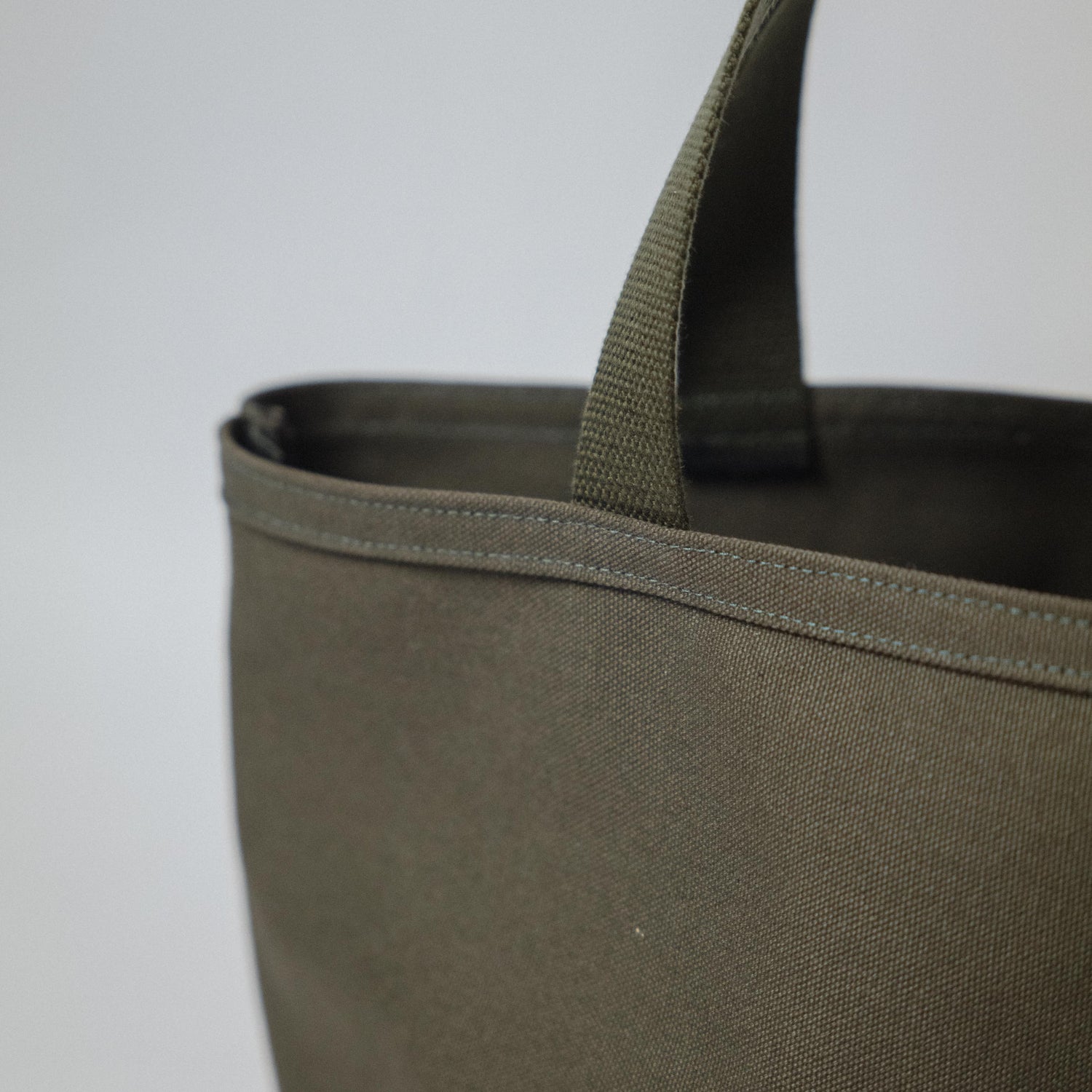 Green Canvas Shopping Tote