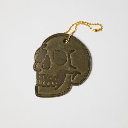 Leather Skull Tag