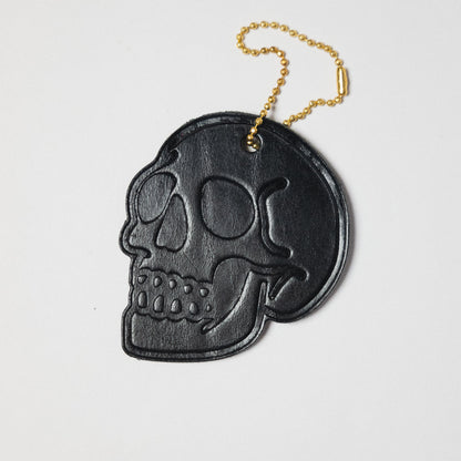 Leather Skull Tag
