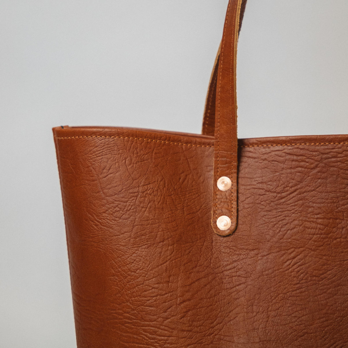 Tan Bison &amp; Olive Crunch East West Panel Tote