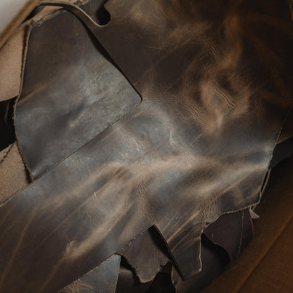 20lbs of Scrap Storm Grey Leather