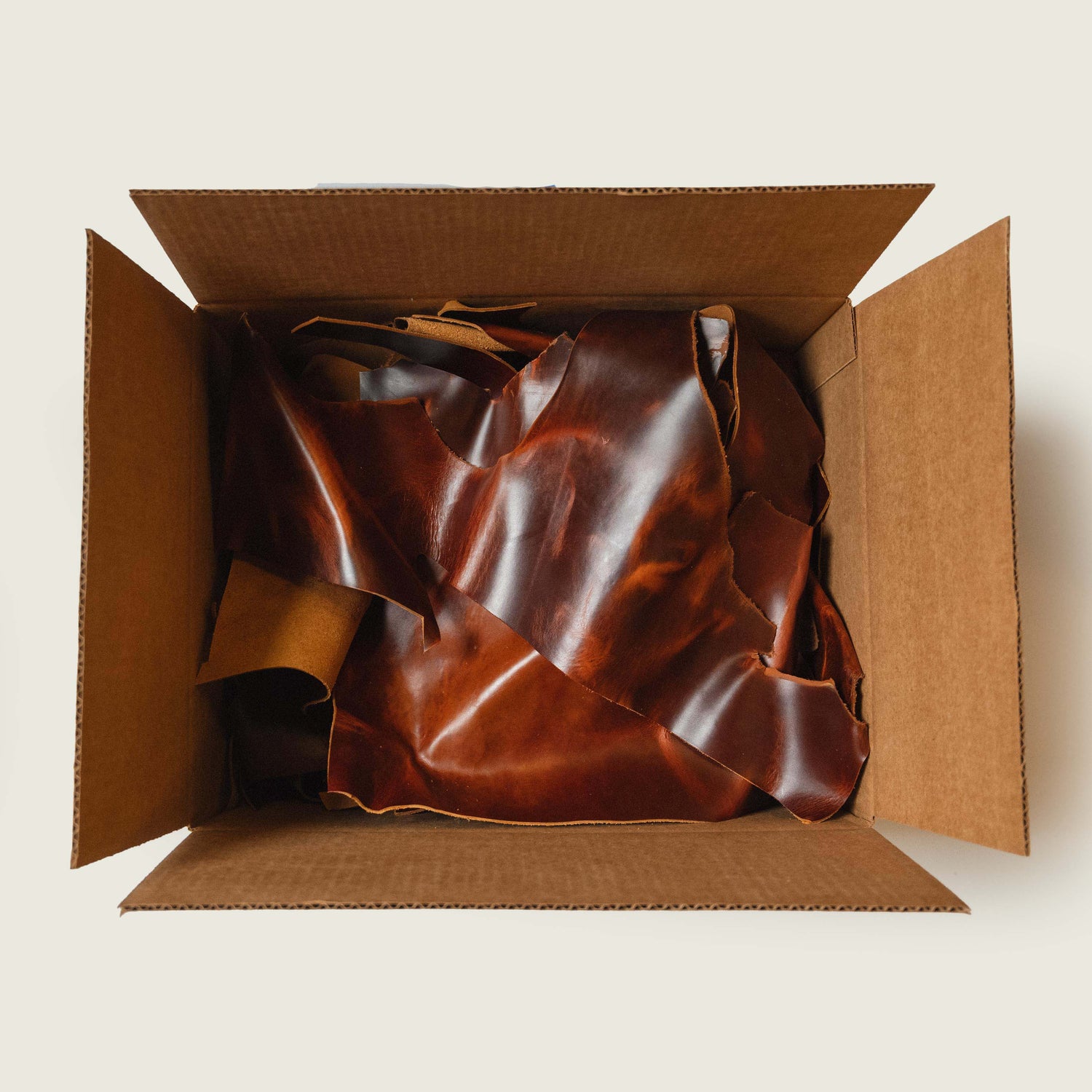 20lbs of Scrap Cinnamon Leather