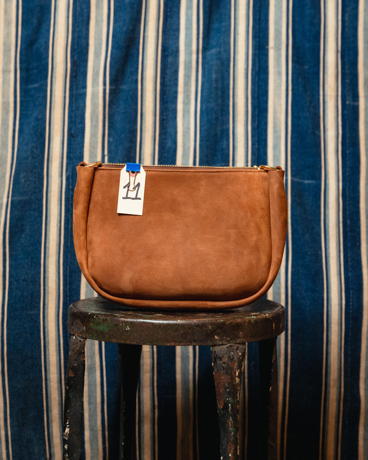 11. Tan Nubuck Medium Crossbody Bag
