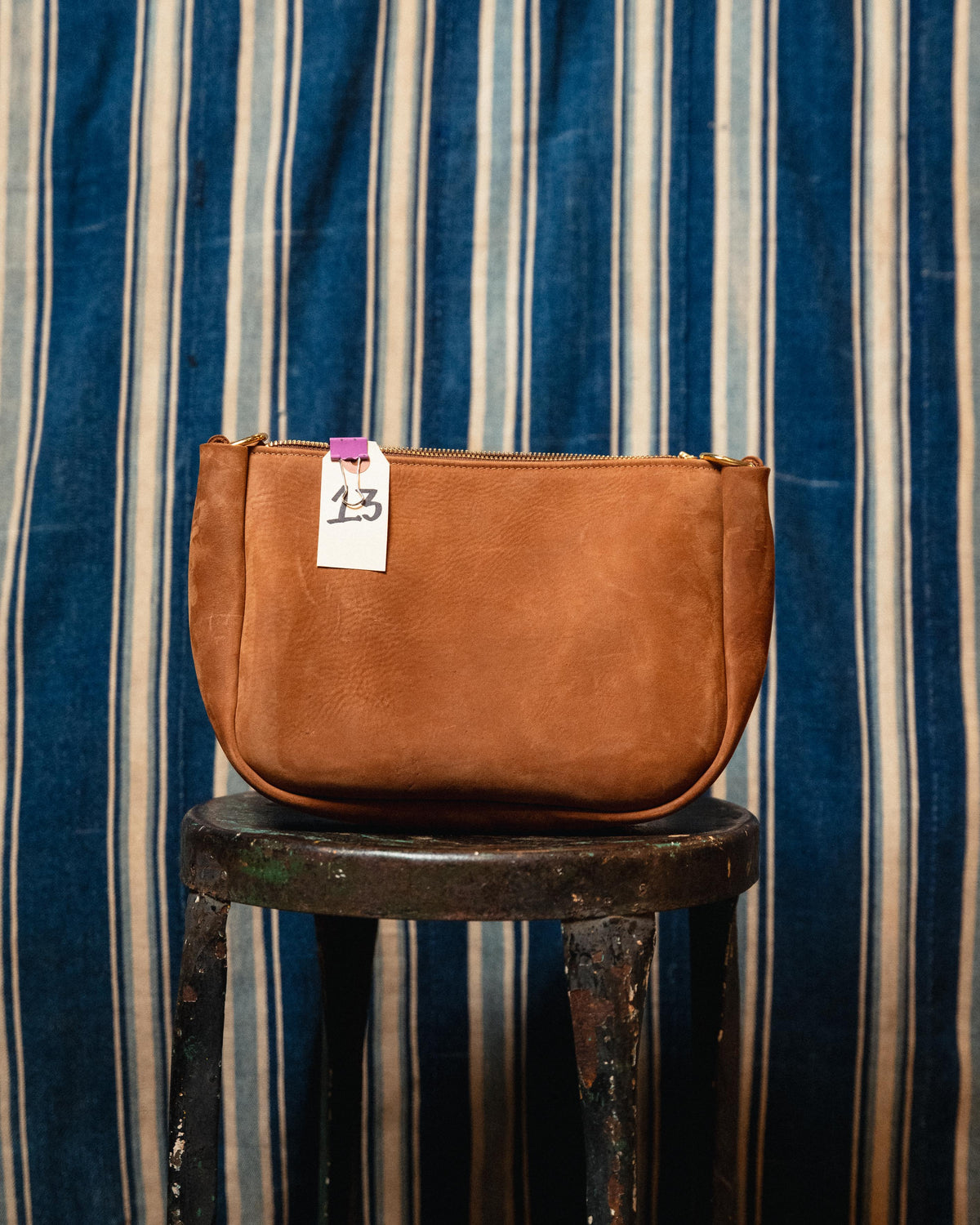 13. Tan Nubuck Medium Crossbody Bag
