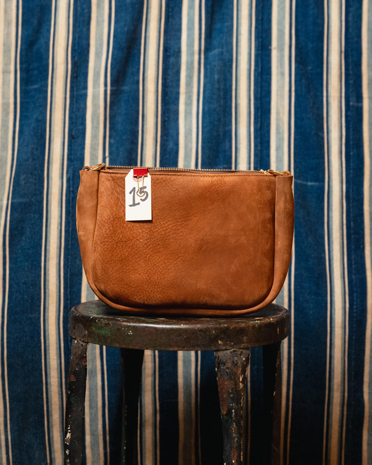 15. Tan Nubuck Medium Crossbody Bag