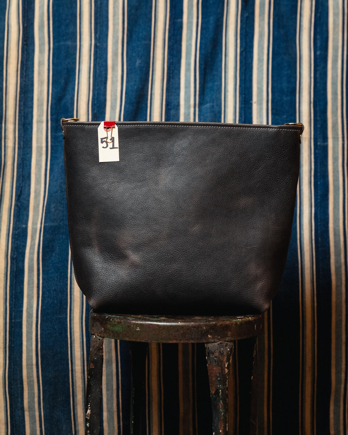 51. Scratch-and-Dent Charcoal Bulldog Crossbody Tote