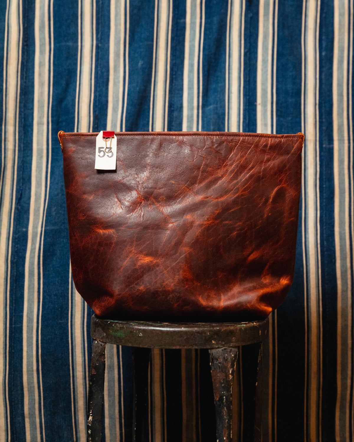 53. Scratch-and-Dent Tan Rustic Bison Crossbody Tote