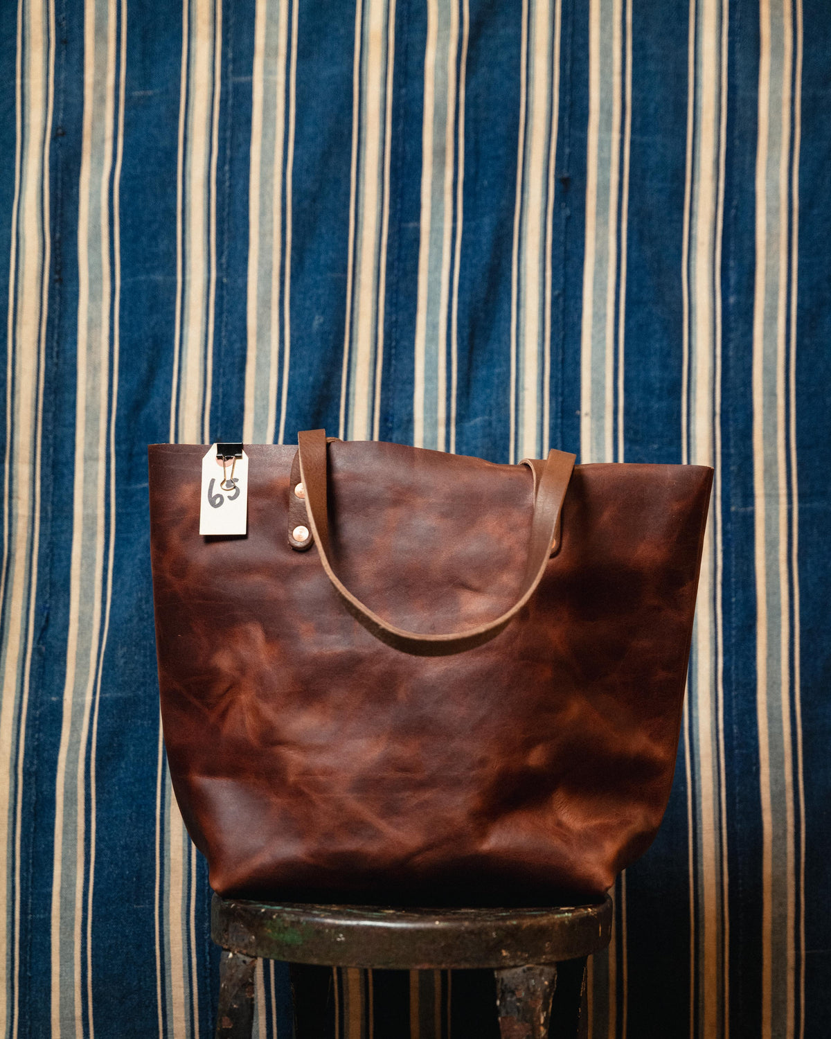 65. Mystery Tote with 10” Soft Brown Handles