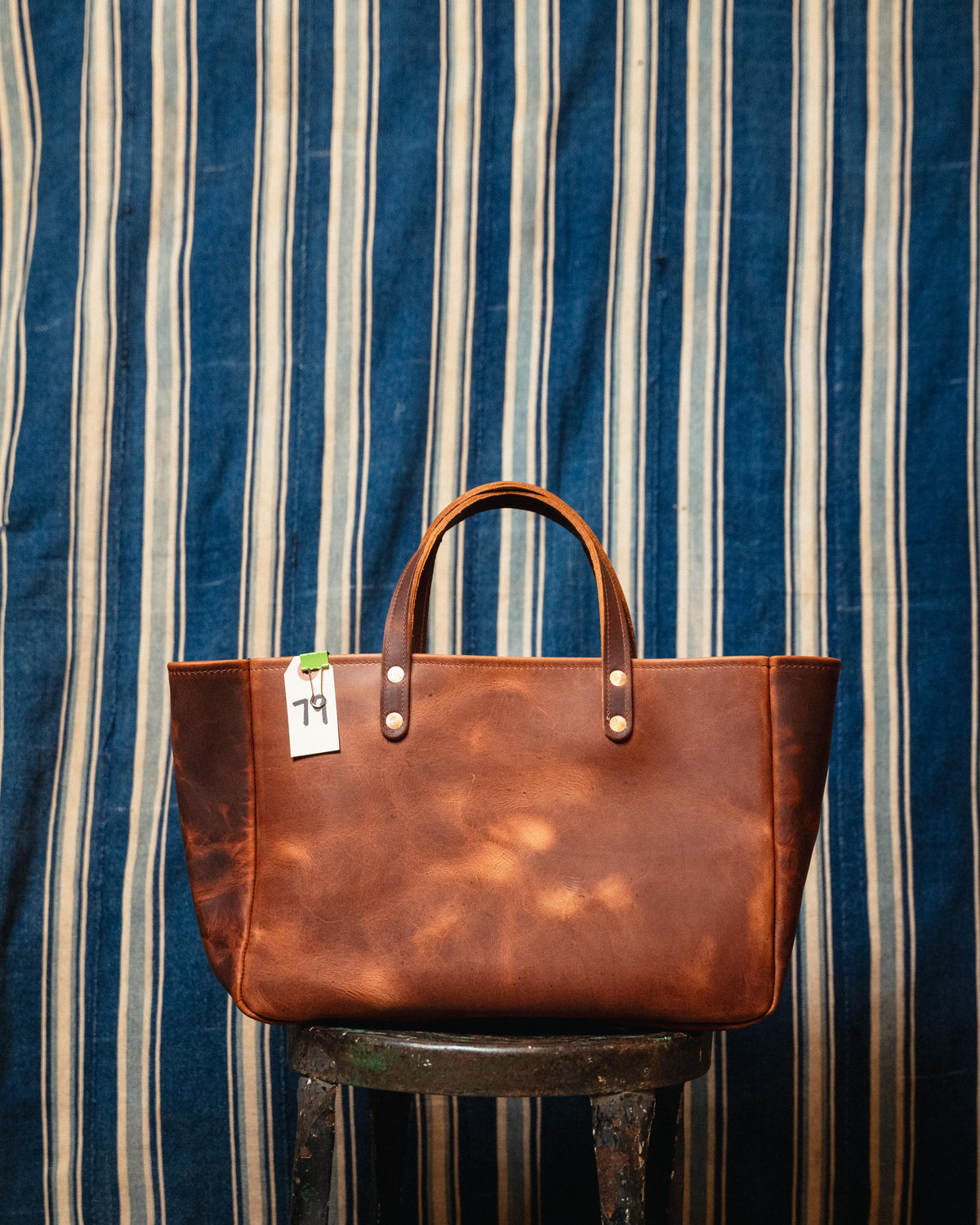 79. Mismatched English Tan Utility Tote
