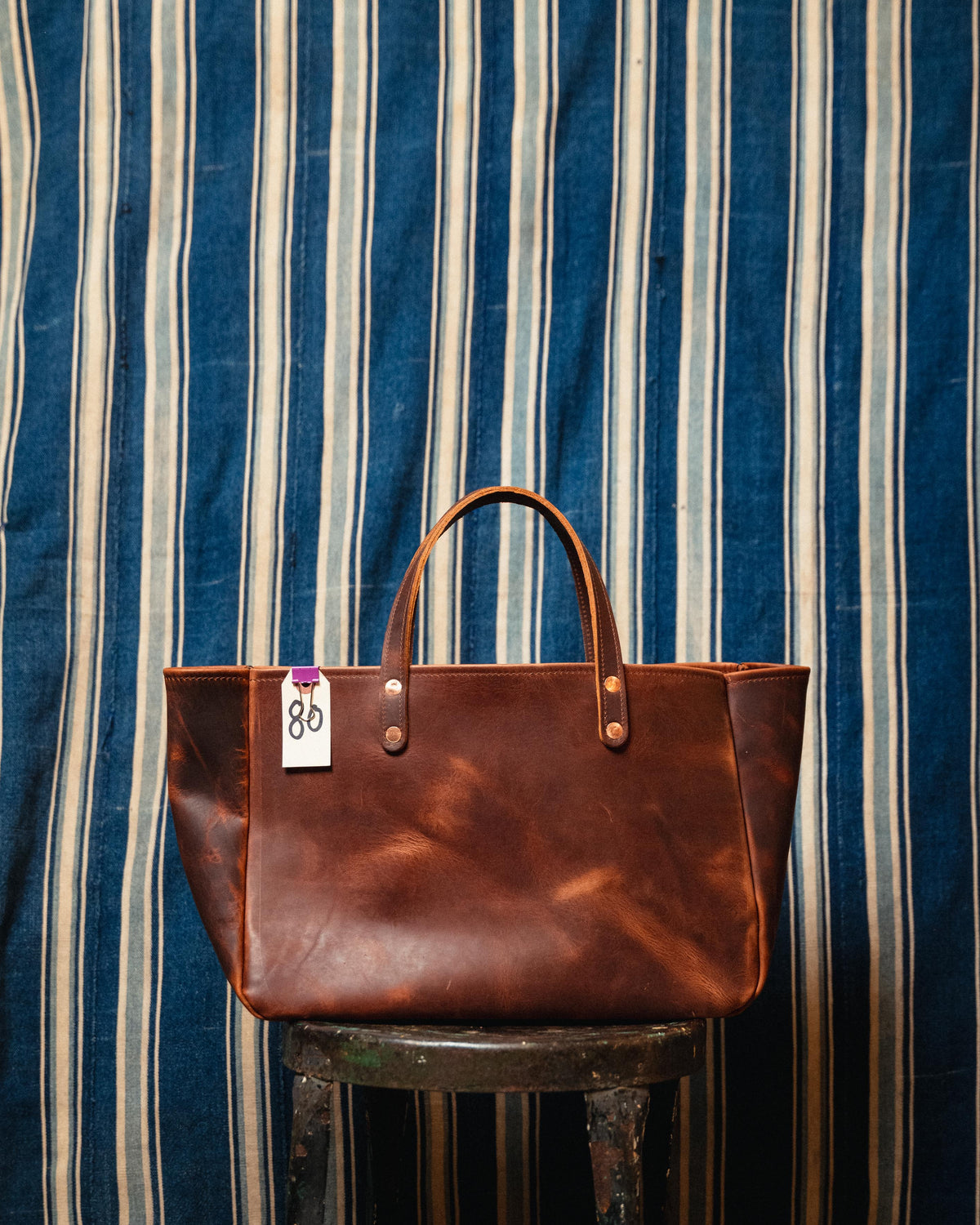 80. Mismatched English Tan Utility Tote