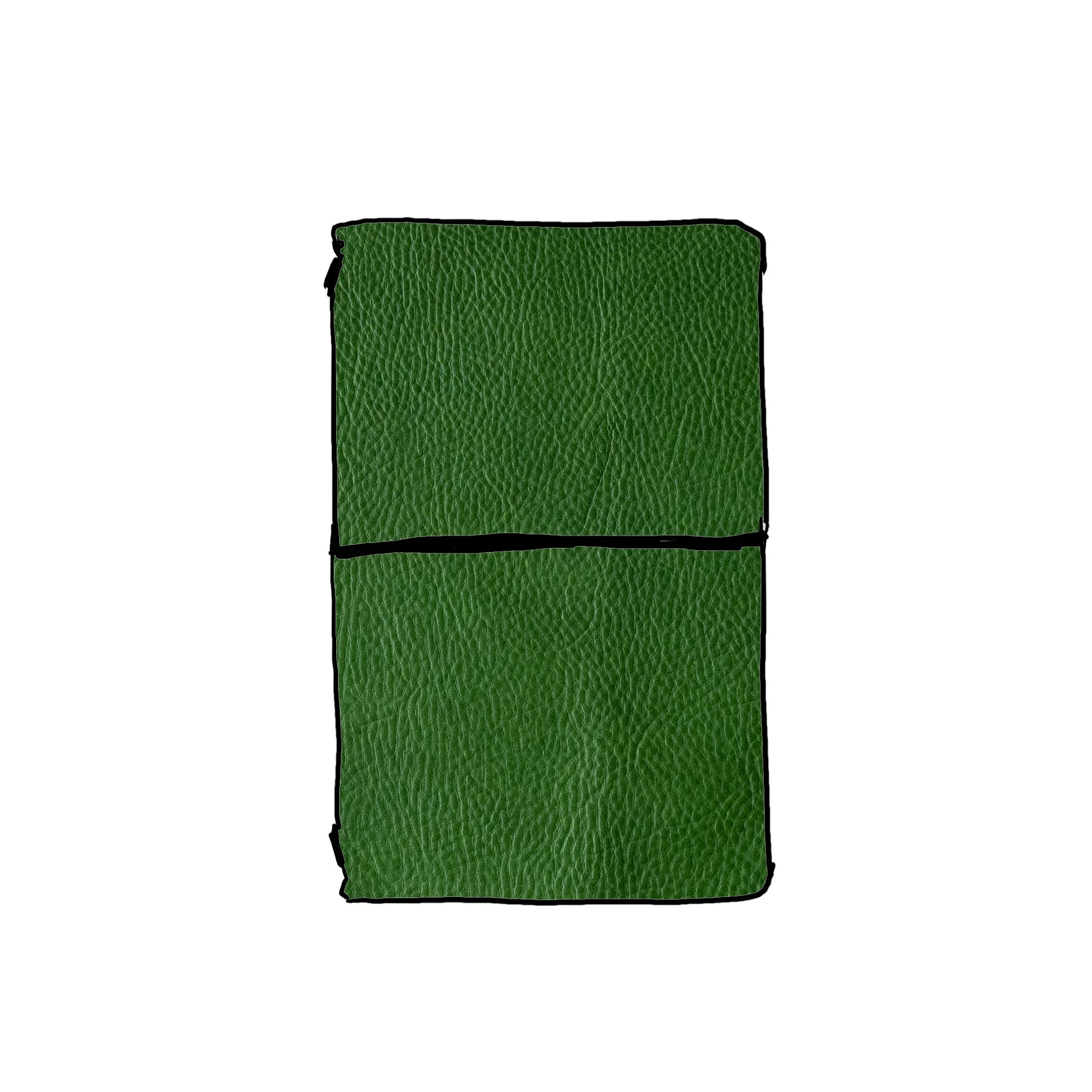 Leaf Cypress Travel Notebook- leather journal - leather notebook - KMM &amp; Co.