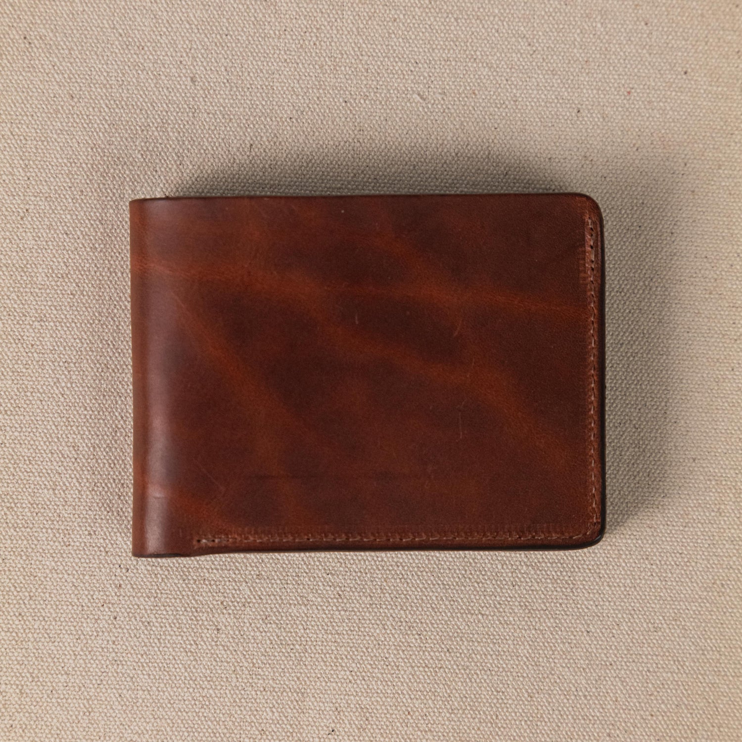 Medium Brown Billfold- leather billfold wallet - mens leather bifold wallet - KMM &amp; Co.