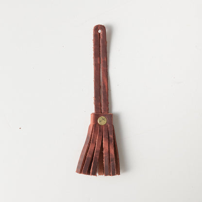 Mulberry Mini Tassel- leather tassel keychain - KMM &amp; Co.