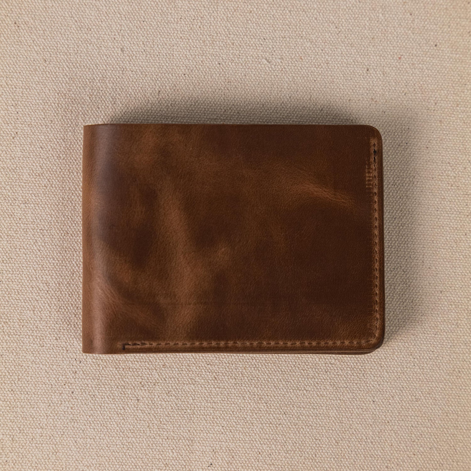 Natural Chromexcel Billfold- leather billfold wallet - mens leather bifold wallet - KMM &amp; Co.