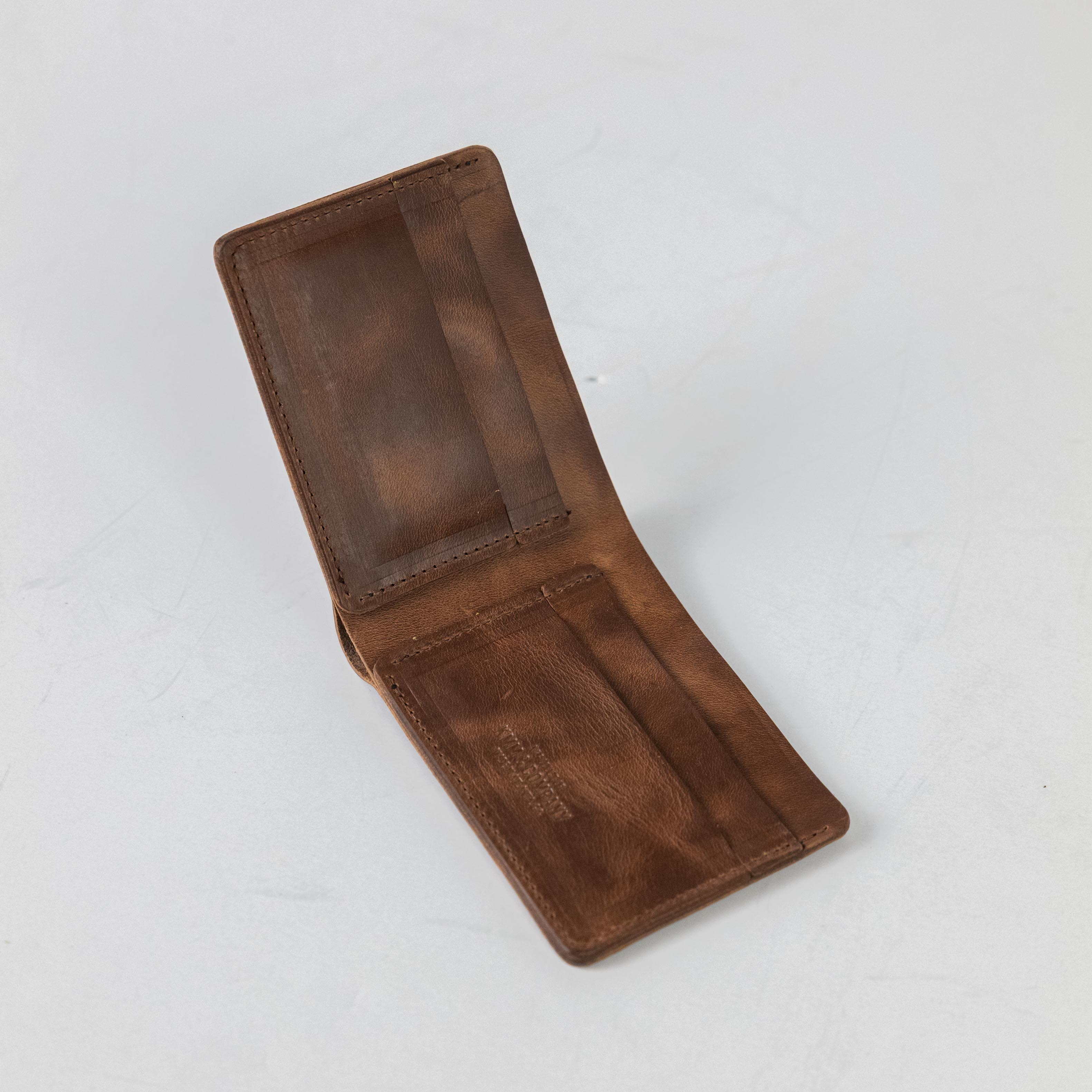 Natural Chromexcel Billfold- leather billfold wallet - mens leather bifold wallet - KMM &amp; Co.