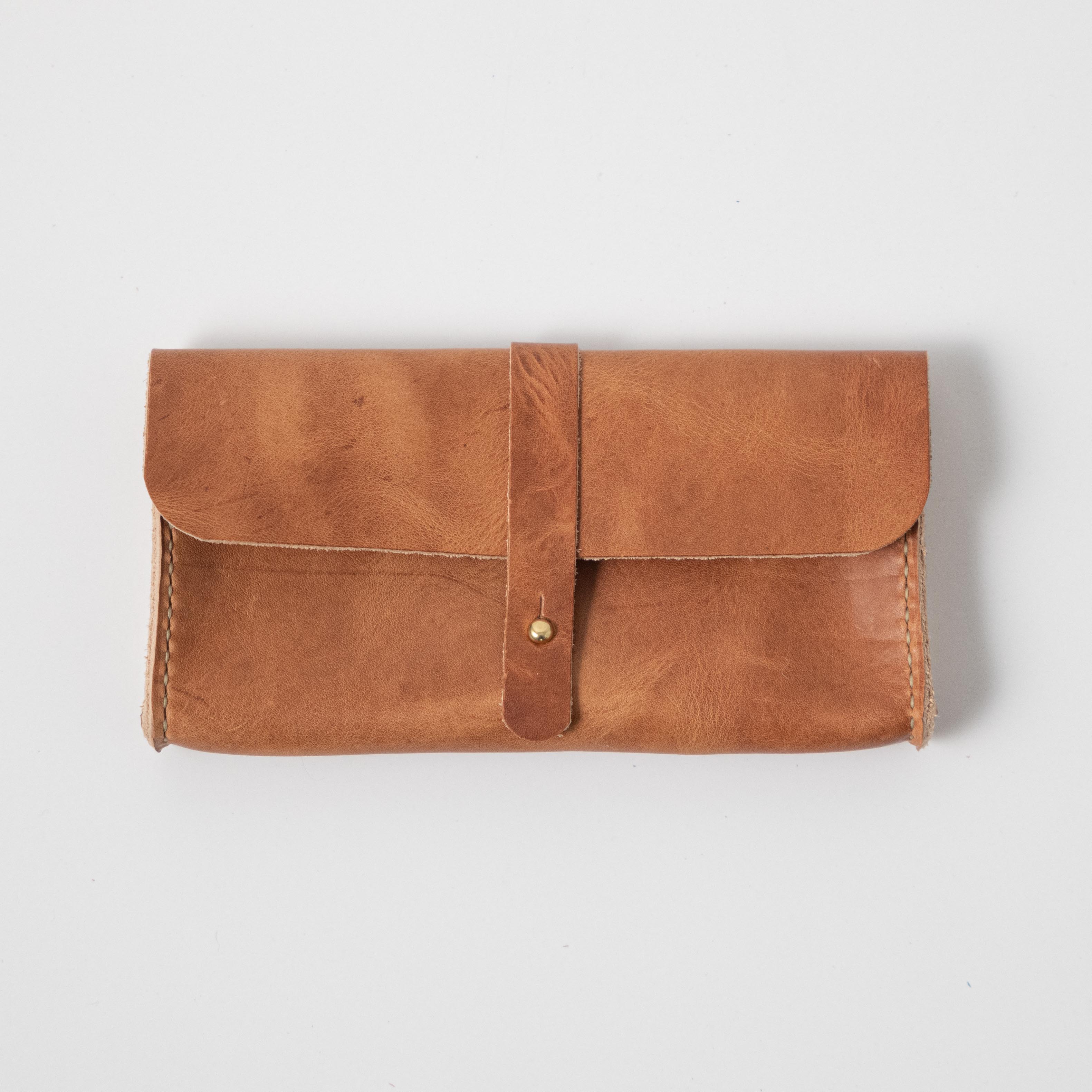 Natural Derby Clutch Wallet- leather clutch bag - leather handmade bags - KMM &amp; Co.