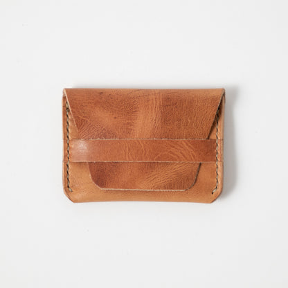 Natural Derby Flap Wallet- mens leather wallet - handmade leather wallets at KMM &amp; Co.