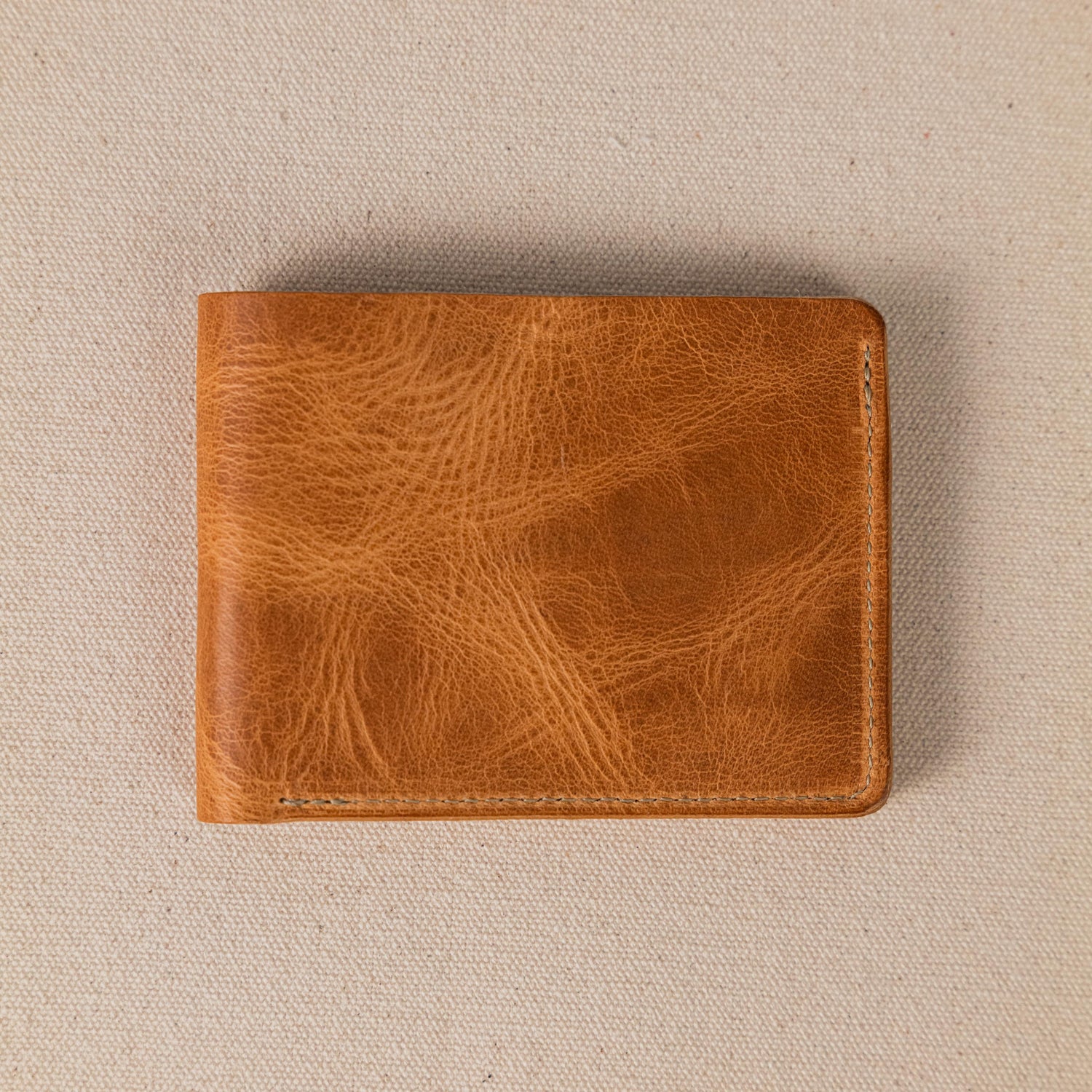 Natural Dublin Billfold- leather billfold wallet - mens leather bifold wallet - KMM &amp; Co.
