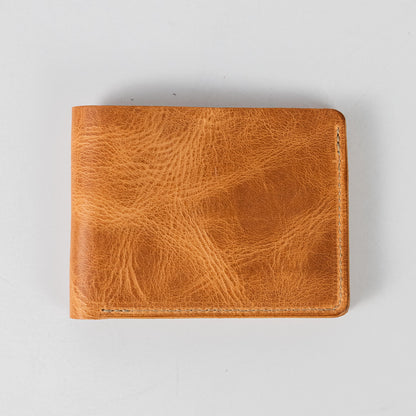 Natural Dublin Billfold- leather billfold wallet - mens leather bifold wallet - KMM &amp; Co.