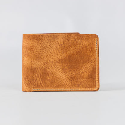 Natural Dublin Billfold- leather billfold wallet - mens leather bifold wallet - KMM &amp; Co.