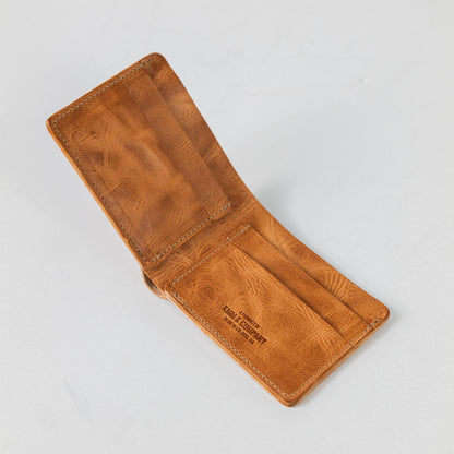 Natural Dublin Billfold- leather billfold wallet - mens leather bifold wallet - KMM &amp; Co.