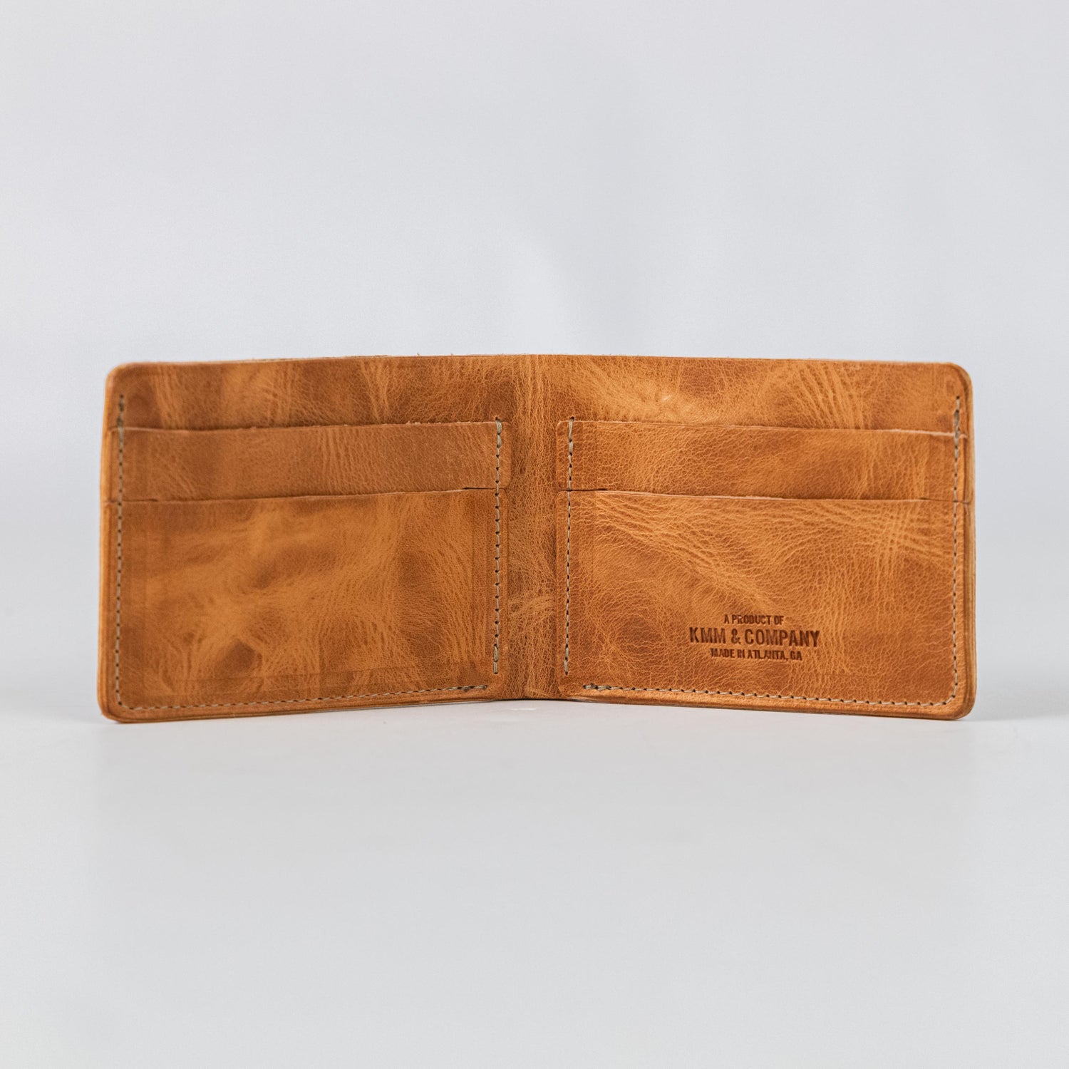 Natural Dublin Billfold- leather billfold wallet - mens leather bifold wallet - KMM &amp; Co.