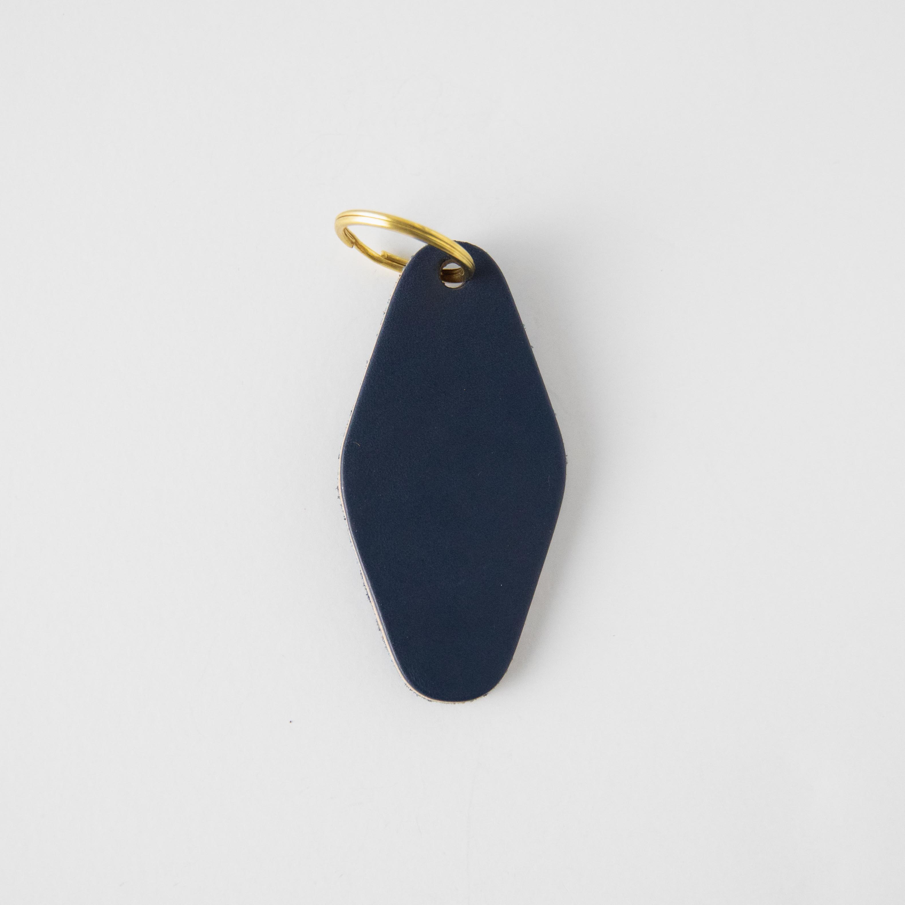 Navy Hotel Key Fob- leather keychain - leather key holder - leather key fob - KMM &amp; Co.