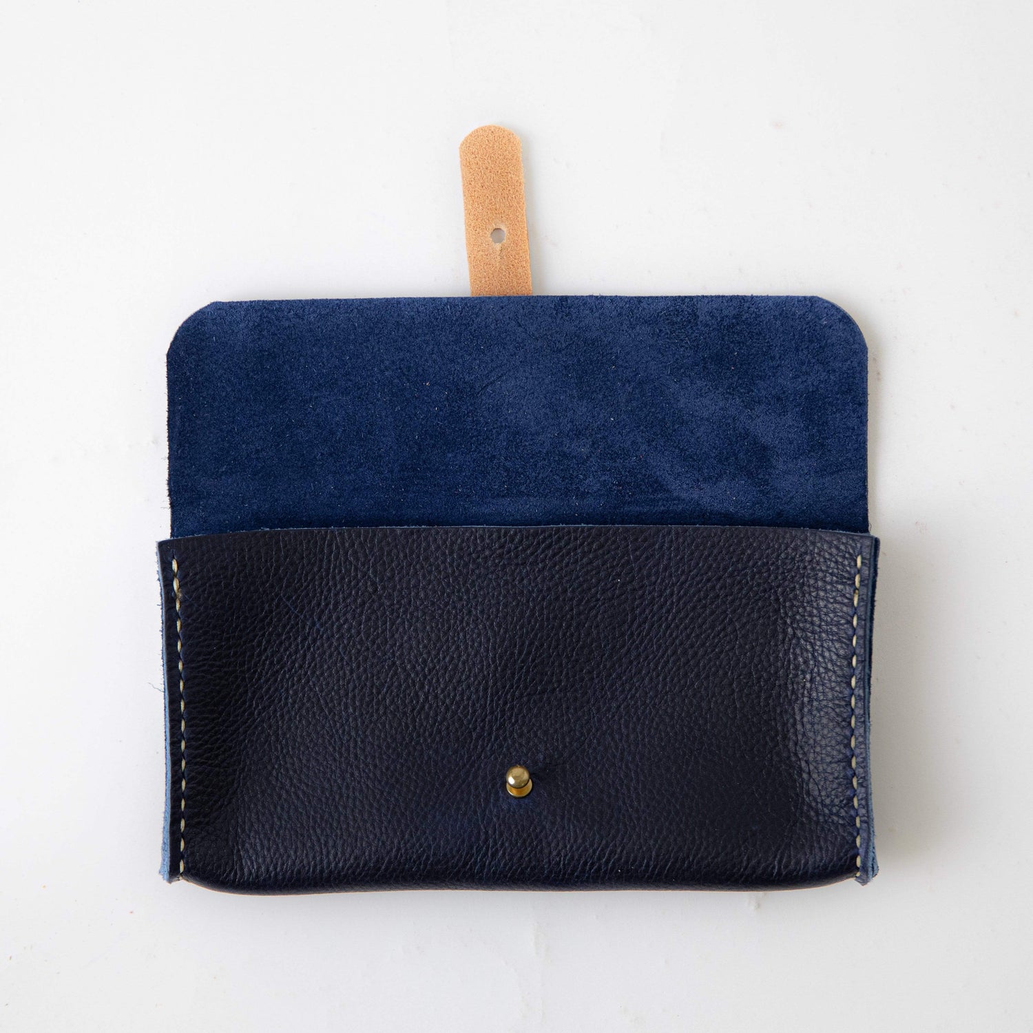 Navy Kodiak Clutch Wallet- leather clutch bag - leather handmade bags - KMM &amp; Co.