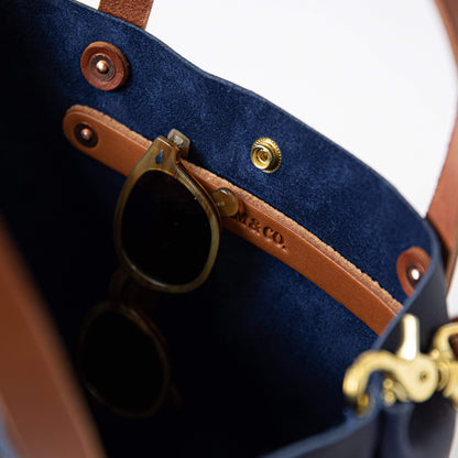 Navy Kodiak Mini Tote- navy blue small tote bags handmade in America