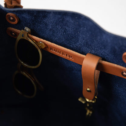 Navy Kodiak Tote- blue handbag handmade in America