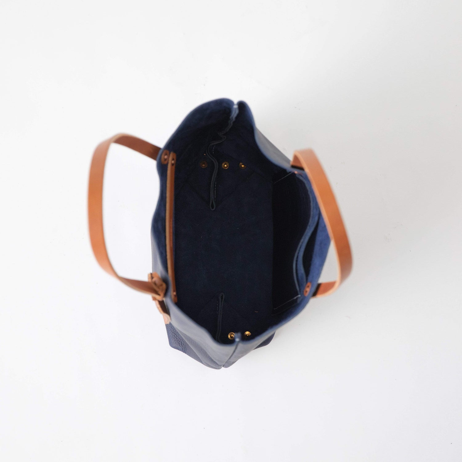 Navy Kodiak Tote- blue handbag handmade in America