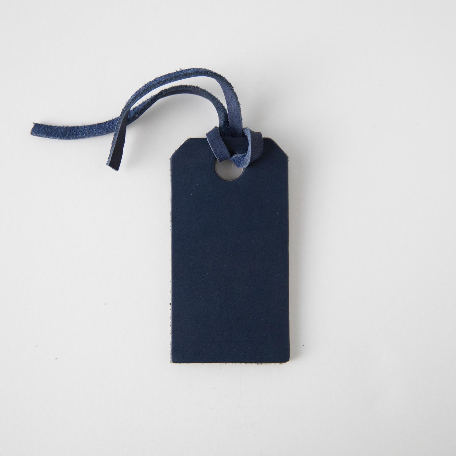 Navy Leather Tag- personalized luggage tags - custom luggage tags - KMM &amp; Co.
