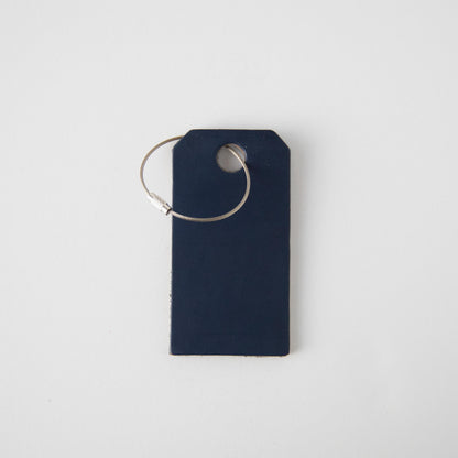 Navy Leather Tag- personalized luggage tags - custom luggage tags - KMM &amp; Co.