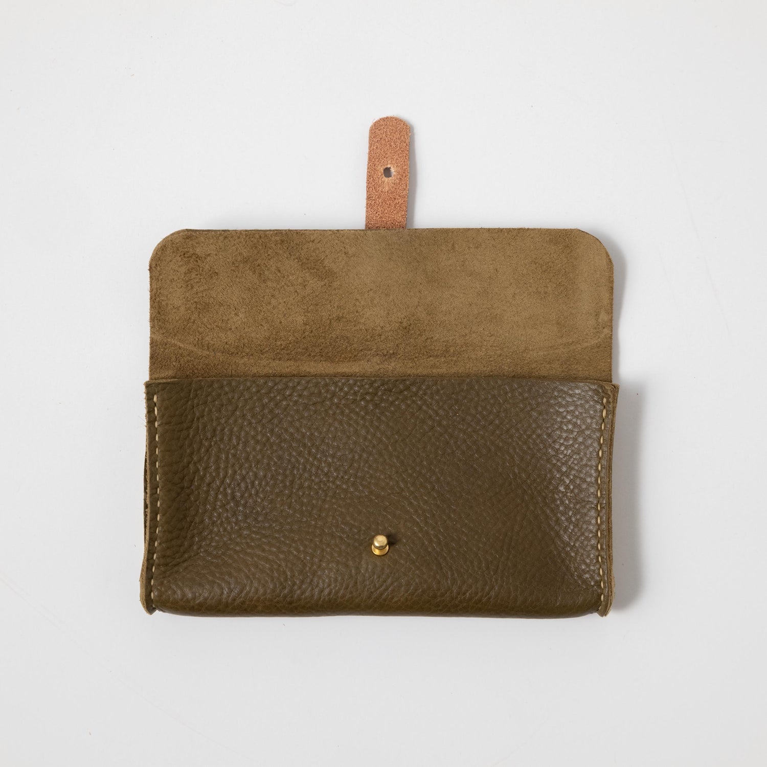 Olive Cypress Clutch Wallet- leather clutch bag - leather handmade bags - KMM &amp; Co.
